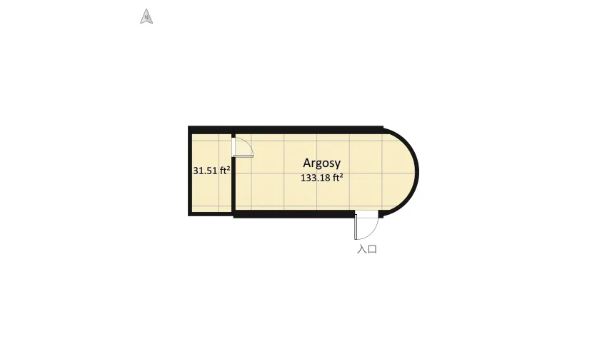 Airstream Argosy 26 floor plan 15.26