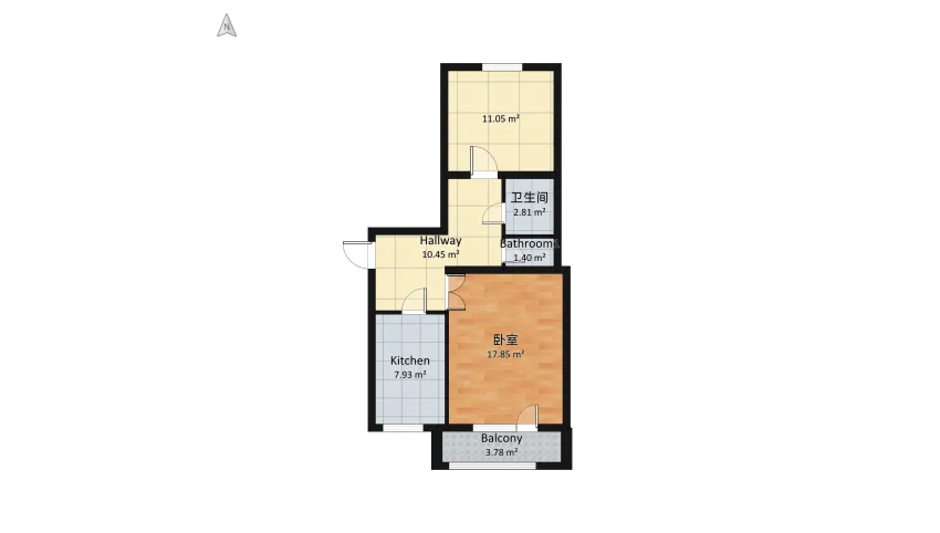 Проект 1 - Спальня floor plan 11.22