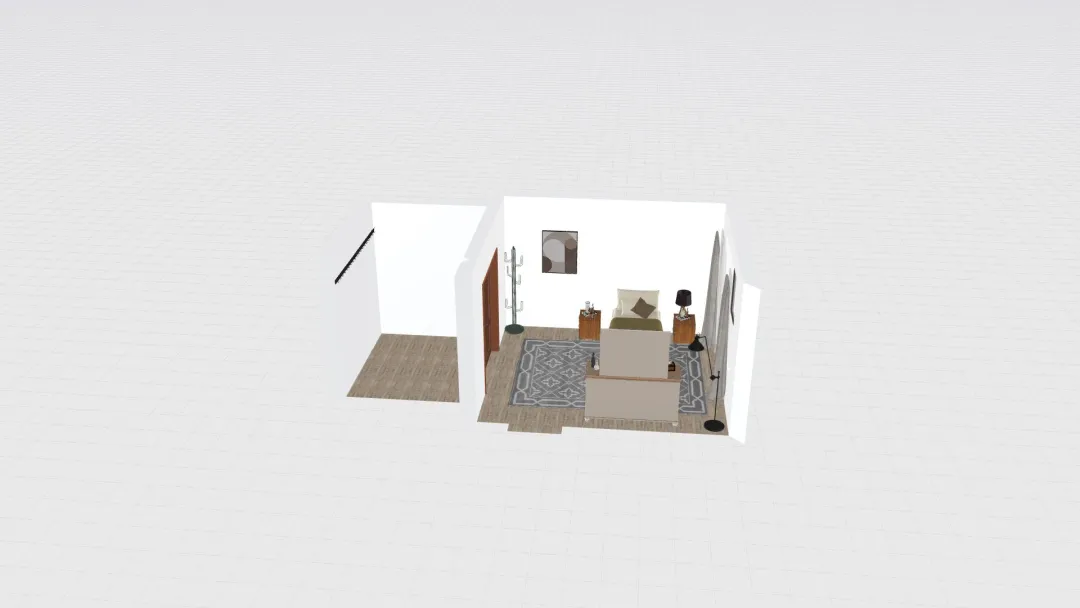 12 x 14 Bedroom 3d design renderings