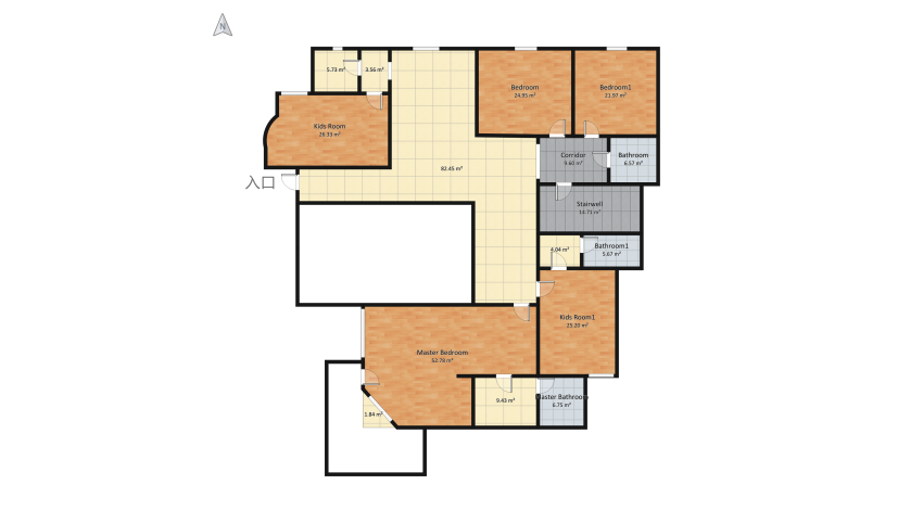 1st floor villa floor plan 414.41