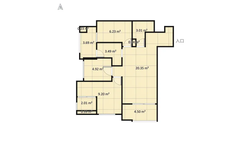 A5 project floor plan 63.88