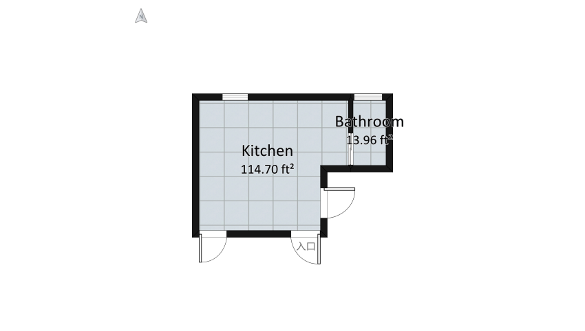 Kitchen Design floor plan 13.44
