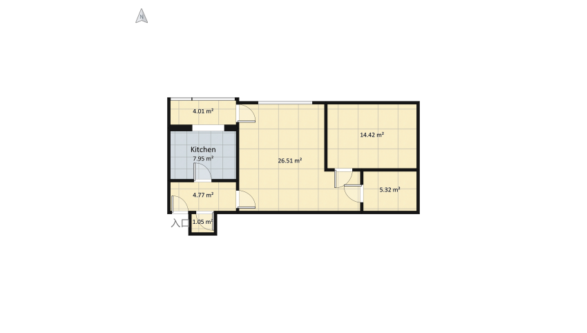 Apartament Cotroceni floor plan 50.19