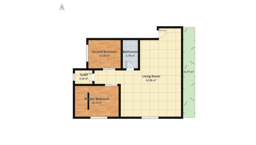 Soft apartment floor plan 129.11