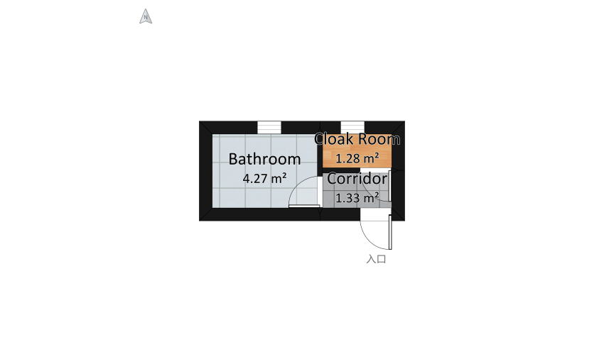 Family Bathroom - Blue&beige floor plan 9.16