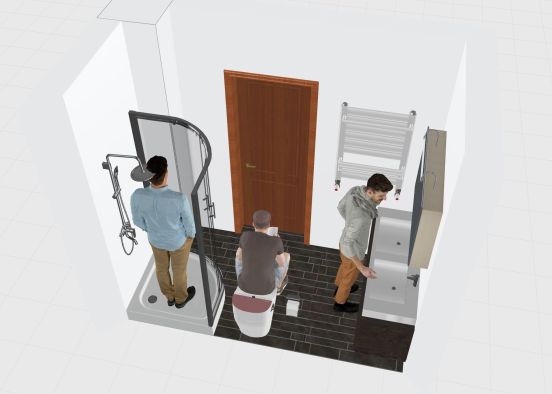 módósított fürdőszoba Design Rendering