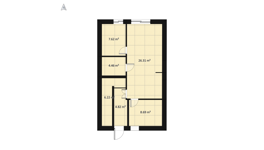 Beżowy floor plan 487.62