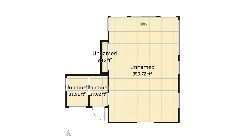 Amala Kitchen and Living Room Current floor plan 39.66