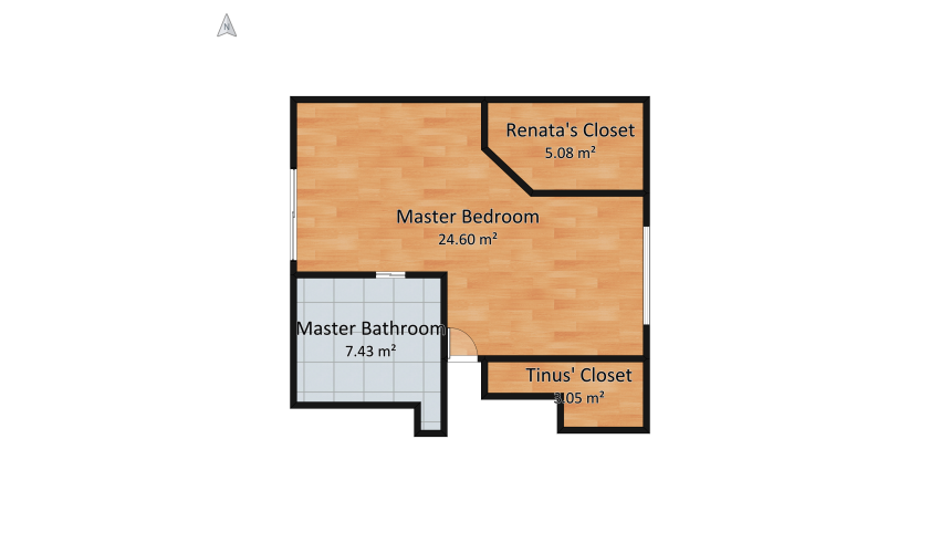 Master bathroom - Final floor plan 43.63