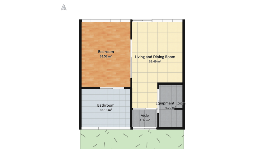 Minimal Apartment floor plan 171.06