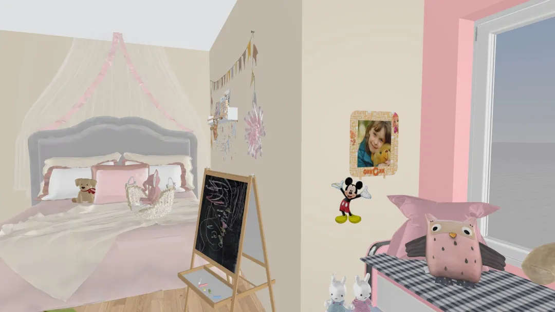 Little girls room 3d design renderings