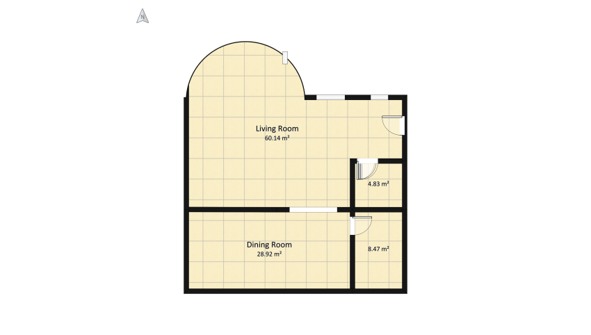 midcentury modern room floor plan 197.96