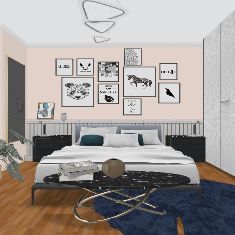 v2_semi modern bedroom Design Rendering