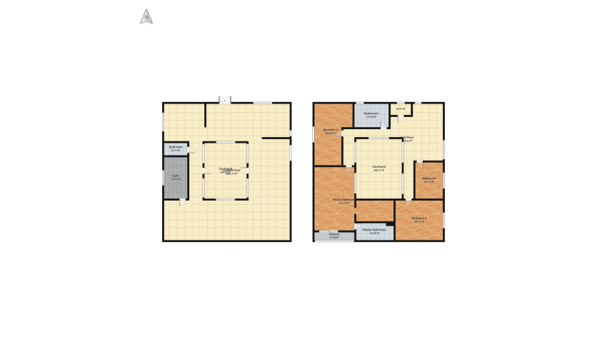 First House Design floor plan 652.67