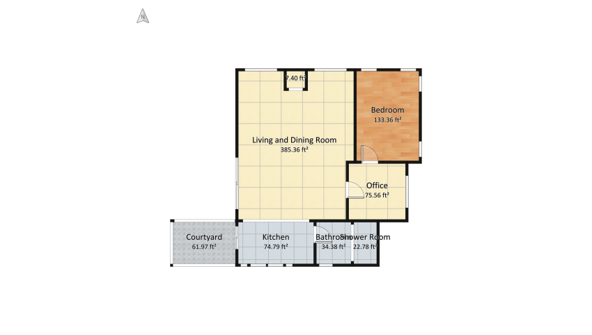 Stone Cottage Living floor plan 79.7