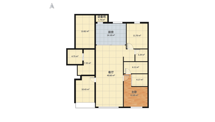 新房效果图 floor plan 143.76