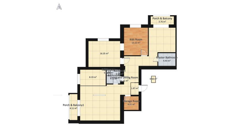 SN Kitchen Фальш-перегородка ( Удален ) floor plan 136.61