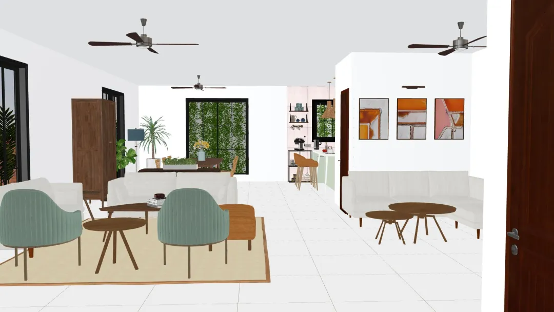 House (Abhilash Indra) - Ground floor - Dec 2020 3d design renderings