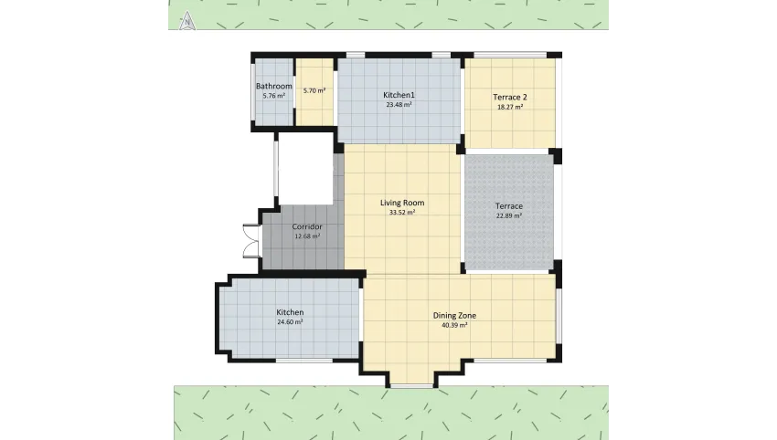 Creamy bedroom floor plan 26.8