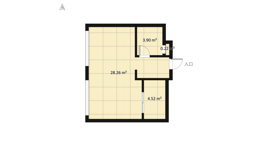 Studio Apartment in River Park (38m2) floor plan 41.75