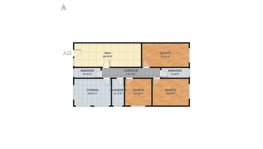 ROCHA91 COM AREA LATERAL SOLAR SCULTORI floor plan 131.34