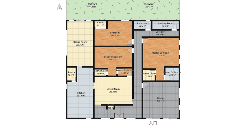 My Single Story House floor plan 389.43
