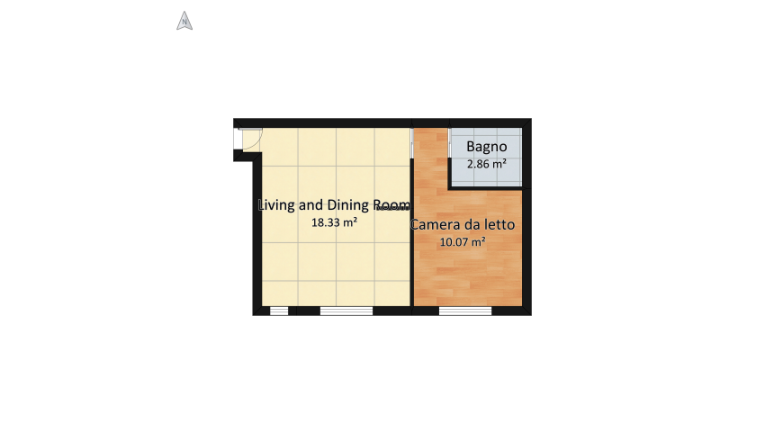 San Lorenzo Bilocale floor plan 35.02