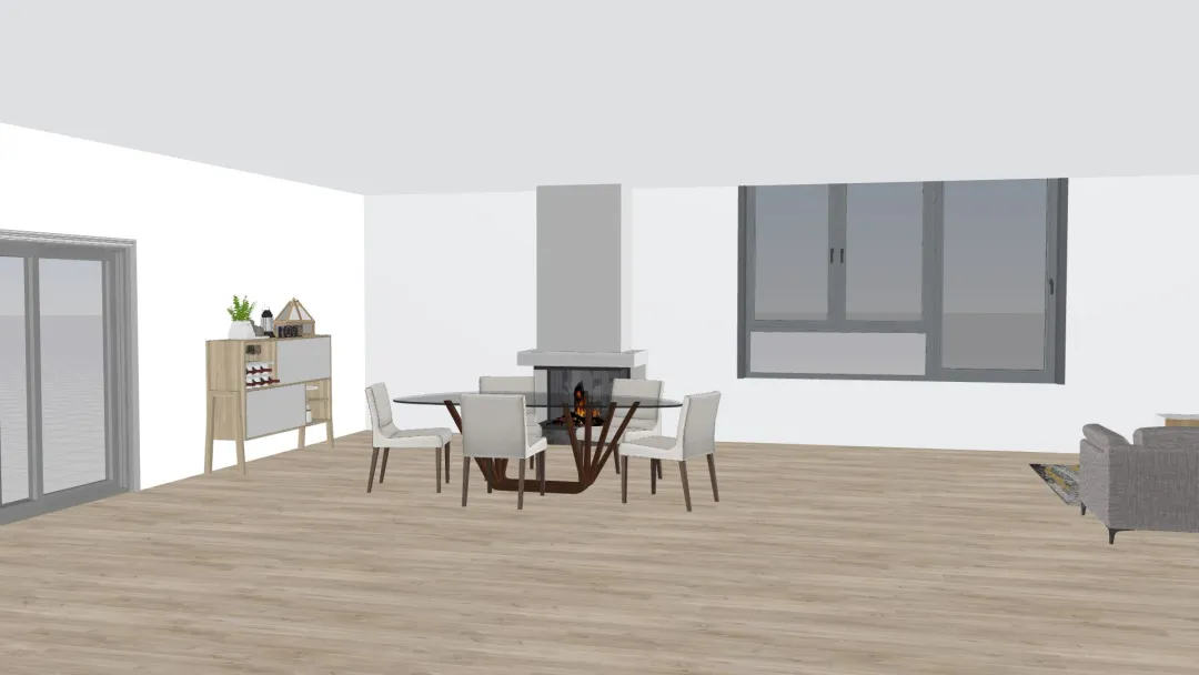 studio avec balcon ; 3d design renderings