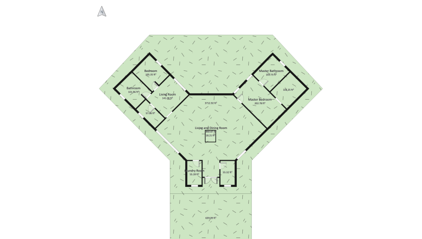 geometric house floor plan 587.9