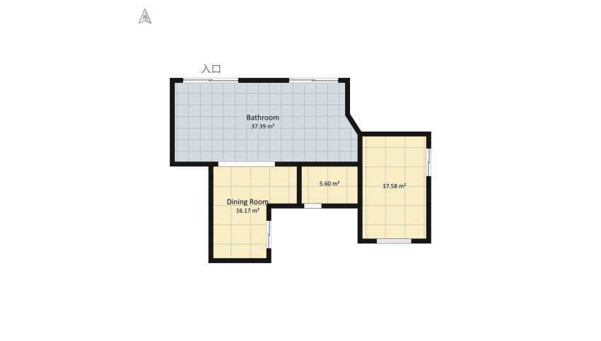 Casa habitación floor plan 85.59