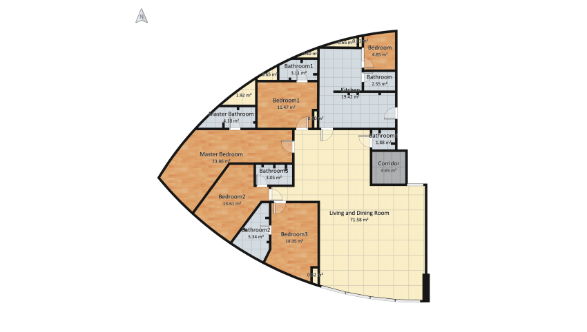 Apartamento Mauricio Berenger floor plan 204.14