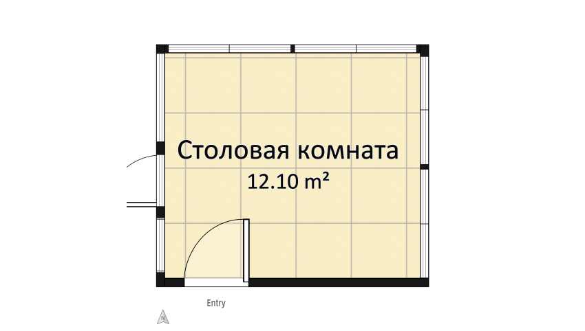Dacha floor plan 12.55