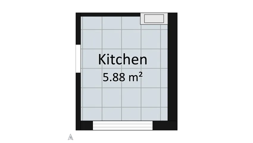 Small Kitchen Design floor plan 5.88