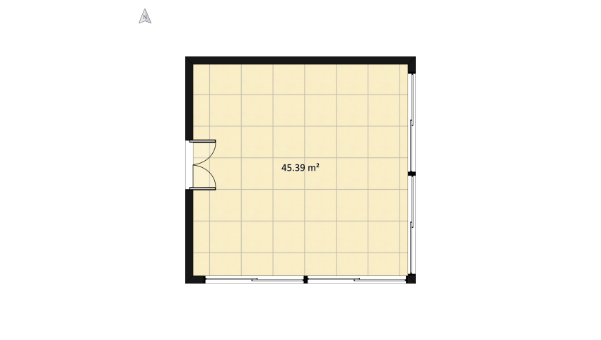 Apartment's kitchen floor plan 48.68