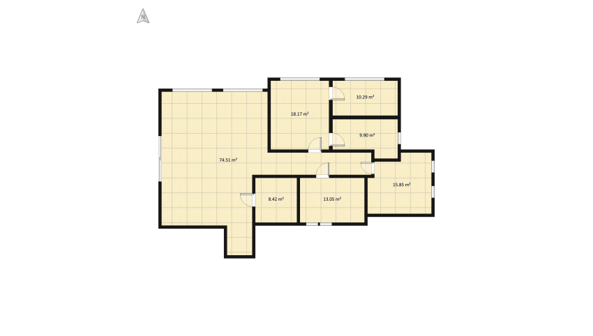 Three bedroom apartment floor plan 160.85