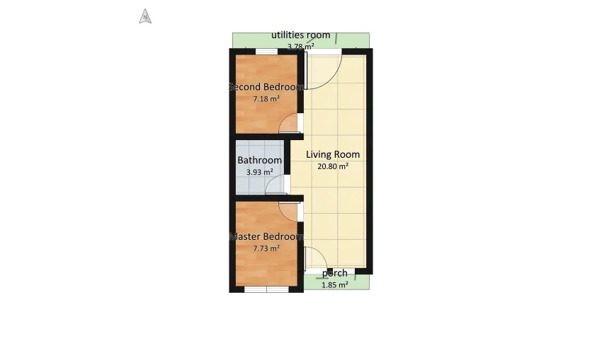 UNIT 1 - 50 sqm for small family floor plan 51.77