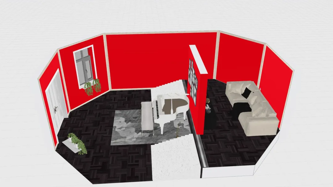 Ward's living room_copy 3d design renderings