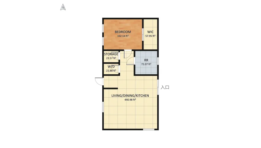 Garage Conversion floor plan 89.34