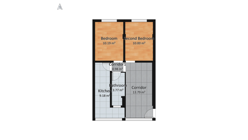 APTO - Porta Vidro floor plan 54.82