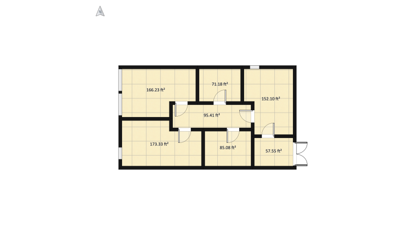 stylish apartment floor plan 86.33