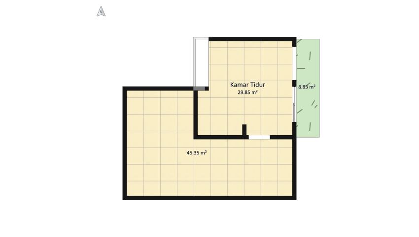 Pastel Bedroom floor plan 90.92
