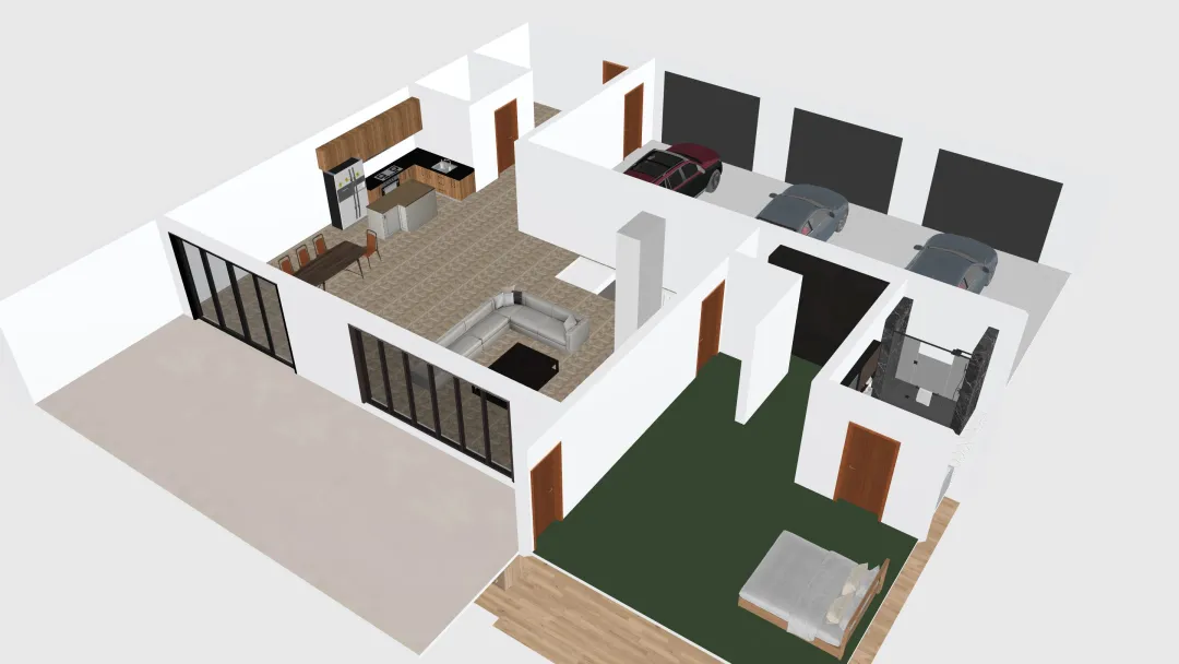 Copy of Copy of 4-car garage (3) 3d design renderings
