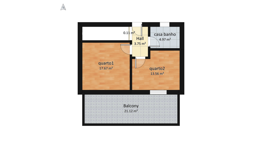 casa-graca-1o-andar floor plan 132.55