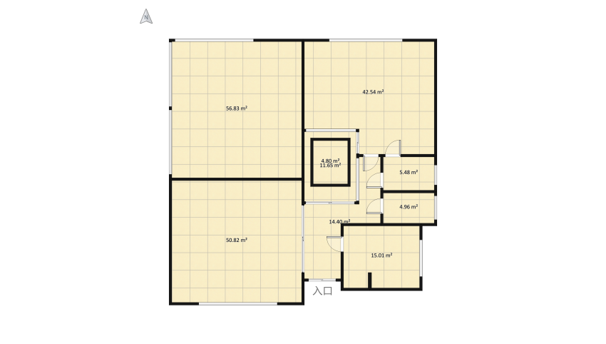Modern style interior floor plan 219.52
