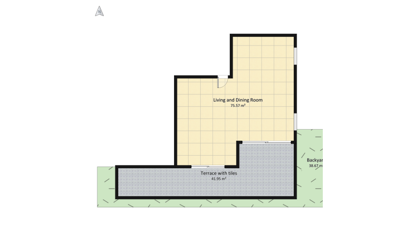 warm minimalist living room & kitchen floor plan 165.61