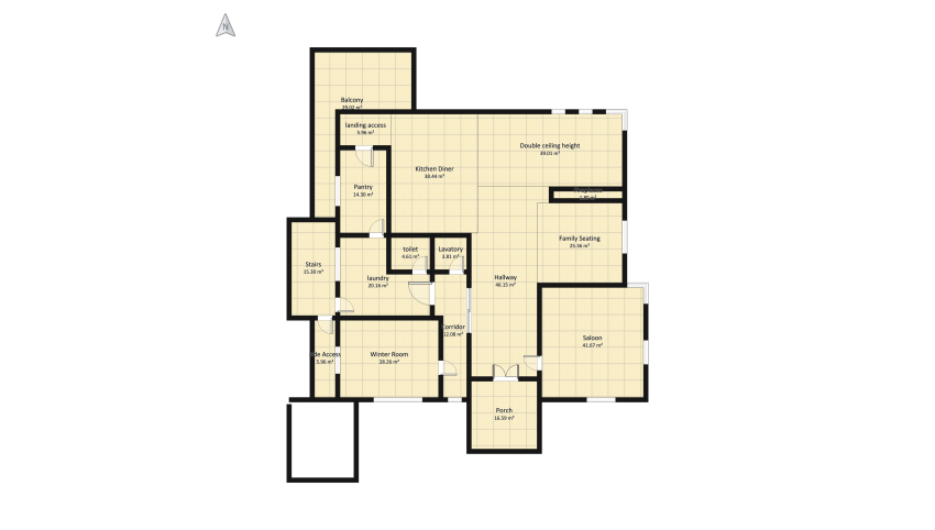 Ground 4 & basement floor plan 736.49