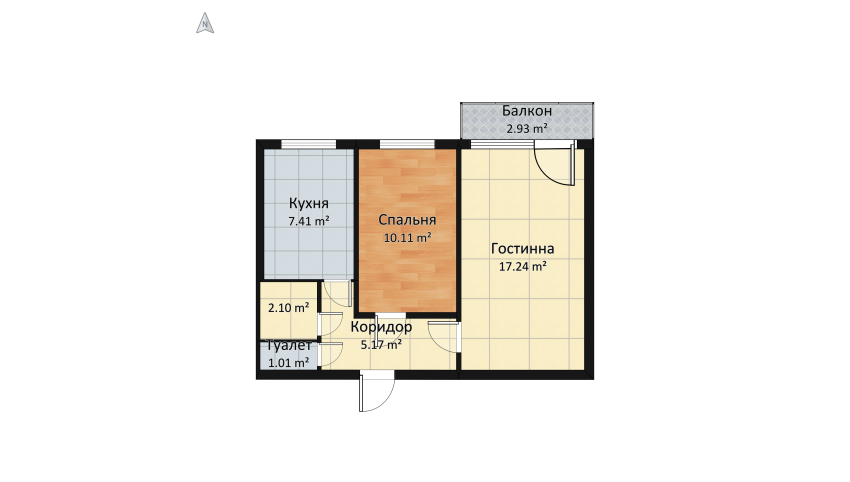 My Flat New floor plan 51.56