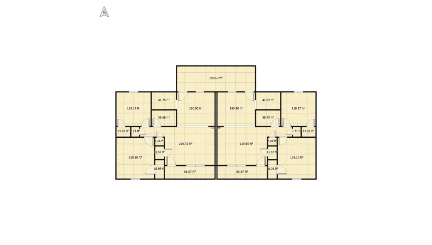 Duplex floor plan 236.56