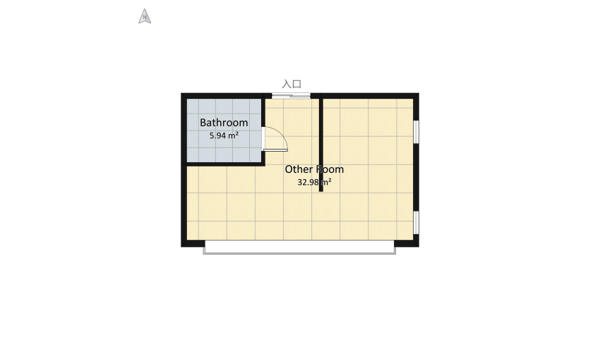 simple studio design floor plan 42.81