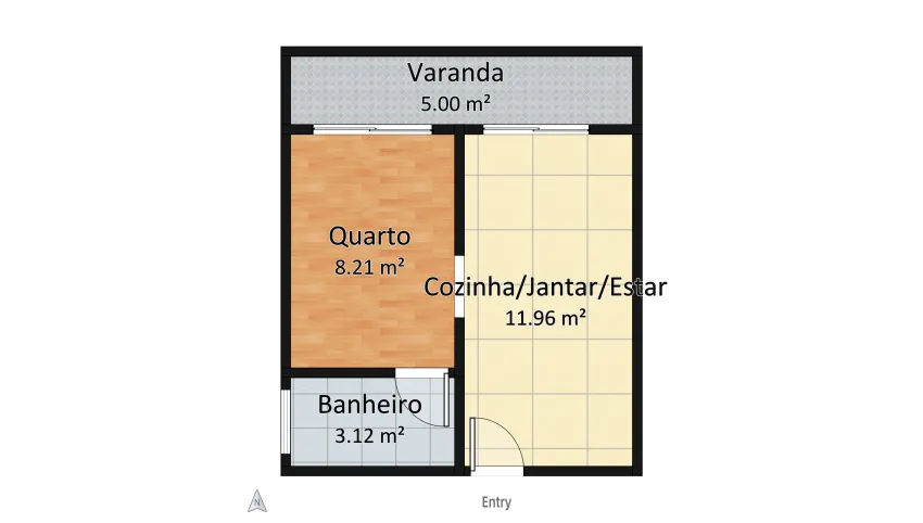 Urban Studios (30m2/323sqft) floor plan 28.29